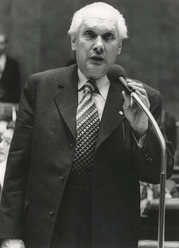 Erwin LANGE during the plenary session from December 11 to 15, 1978, in Luxembourg.