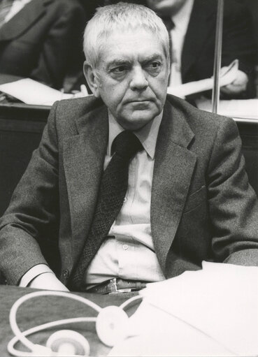 Carlo Alberto GALLUZZI during the plenary session from December 11 to 15, 1978, in Luxembourg.