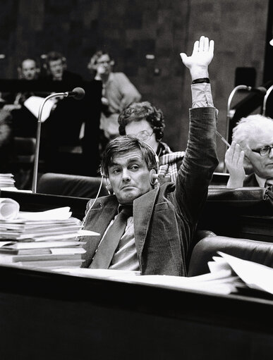 Pieter DANKERT during the plenary session from December 11 to 15, 1978, in Luxembourg.