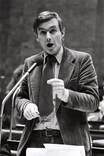 Pieter DANKERT during the plenary session from December 11 to 15, 1978, in Luxembourg.