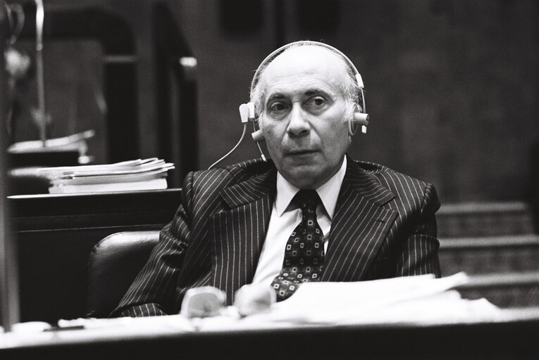 Henri-Guy CAILLAVET during the plenary session from December 11 to 15, 1978, in Luxembourg.