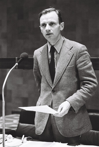 Jorgen Brondlund NIELSEN during the plenary session from December 11 to 15, 1978, in Luxembourg.