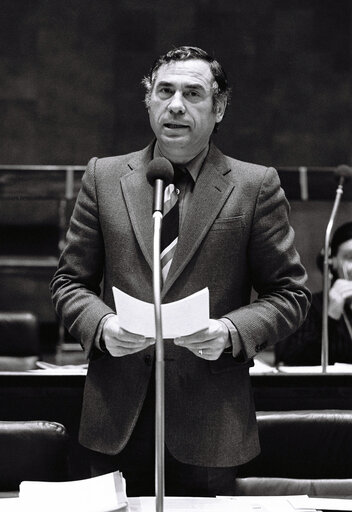 Gerard BORDU during the plenary session from December 11 to 15, 1978, in Luxembourg.