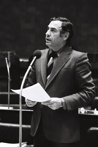 Gerard BORDU during the plenary session from December 11 to 15, 1978, in Luxembourg.