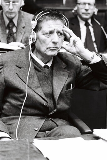 Giorgio AMENDOLA during the plenary session from December 11 to 15, 1978, in Luxembourg.