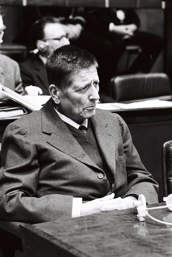 Giorgio AMENDOLA during the plenary session from December 11 to 15, 1978, in Luxembourg.