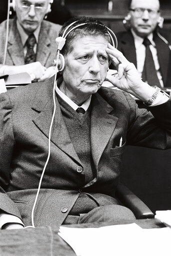 Giorgio AMENDOLA during the plenary session from December 11 to 15, 1978, in Luxembourg.