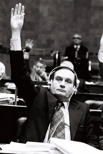 Jean-François PINTAT during the plenary session from December 11 to 15, 1978, in Luxembourg.