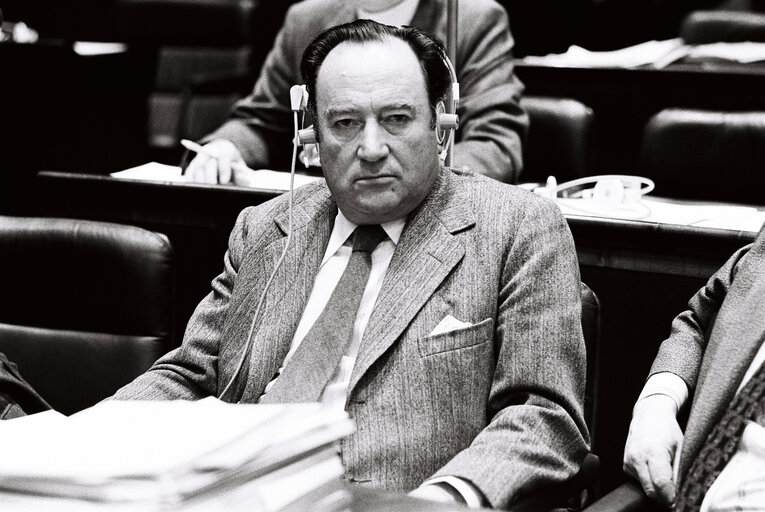 Maurice FAURE during the plenary session from December 11 to 15, 1978, in Luxembourg.