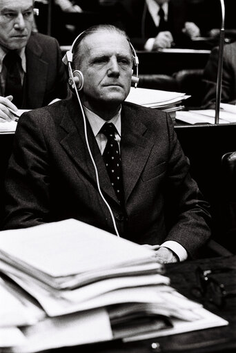 Philipp von BISMARCK during the plenary session from December 11 to 15, 1978, in Luxembourg.