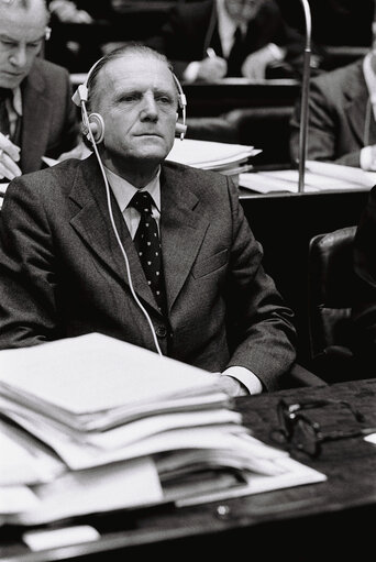 Philipp von BISMARCK during the plenary session from December 11 to 15, 1978, in Luxembourg.