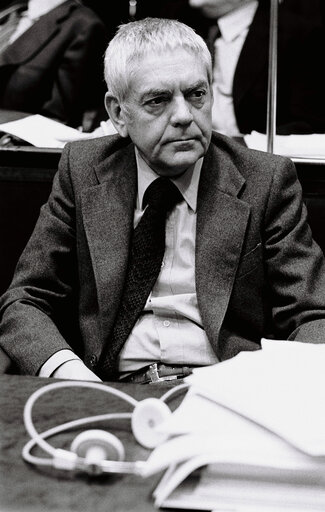 Carlo Alberto GALLUZZI during the plenary session from December 11 to 15, 1978, in Luxembourg.