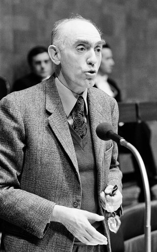 Aldo MASULLO during the plenary session from December 11 to 15, 1978, in Luxembourg.