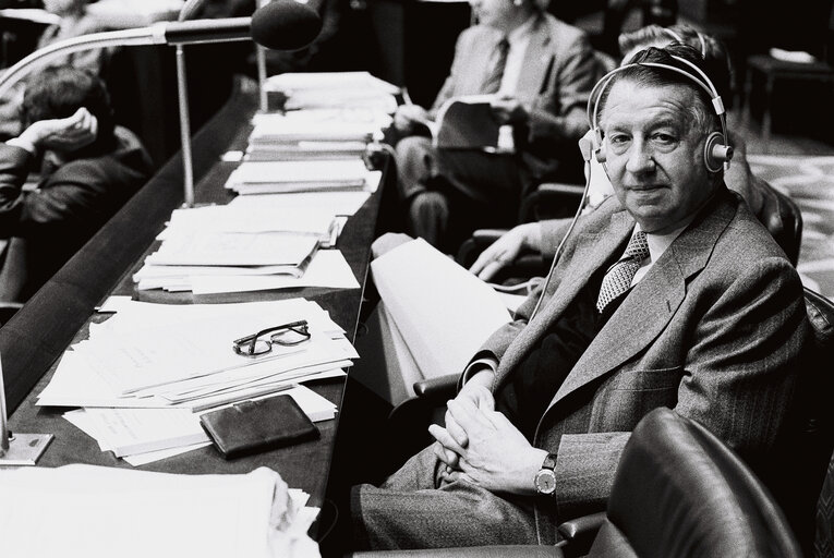 Georges PIANTA during the plenary session from December 11 to 15, 1978, in Luxembourg.