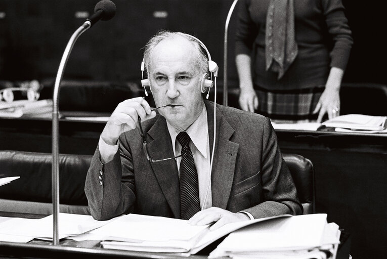 Ernst MULLER-HERMANN during the plenary session from December 11 to 15, 1978, in Luxembourg.