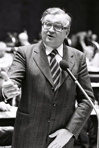 Heinrich AIGNER during the plenary session from December 11 to 15, 1978, in Luxembourg.