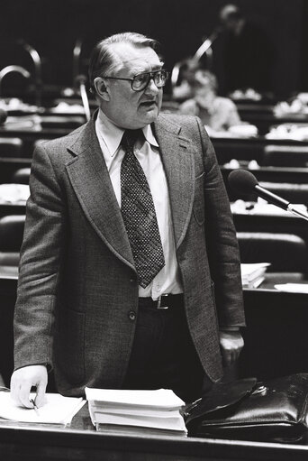 Heinrich AIGNER during the plenary session from December 11 to 15, 1978, in Luxembourg.