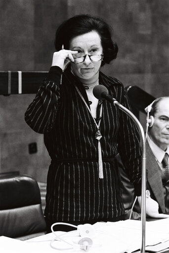 Vera SQUARCIALUPI during the plenary session from December 11 to 15, 1978, in Luxembourg.