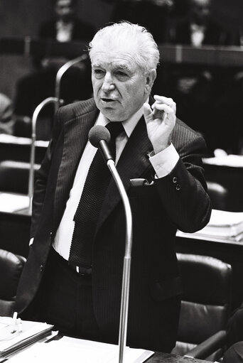 Georges SPENALE during the plenary session from December 11 to 15, 1978, in Luxembourg.