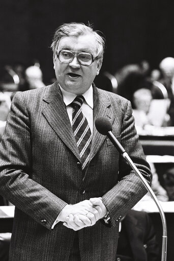 Egon KLEPSCH during the plenary session from December 11 to 15, 1978, in Luxembourg.