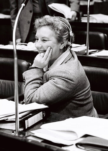 Gwyneth DUNWOODY during the plenary session from December 11 to 15, 1978, in Luxembourg.