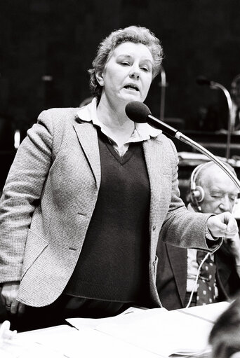 Gwyneth DUNWOODY during the plenary session from December 11 to 15, 1978, in Luxembourg.