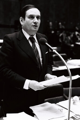 Jean-Francois PINTAT during the plenary session from December 11 to 15, 1978, in Luxembourg.