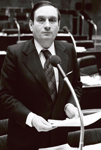 Jean-Francois PINTAT during the plenary session from December 11 to 15, 1978, in Luxembourg.