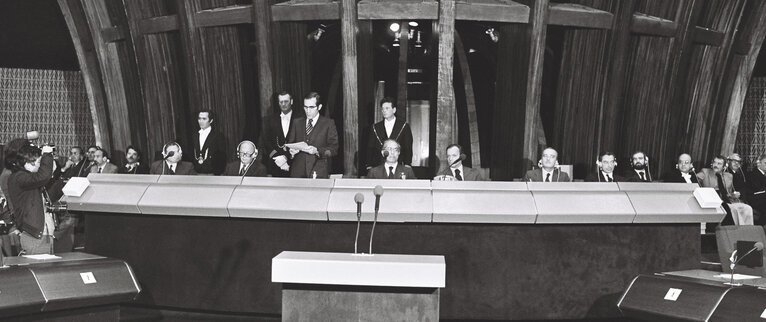 Photo 18 : President of Portugal António Ramalho EANES and EP President Emilio Colombo, in Strasbourg, November 1978.