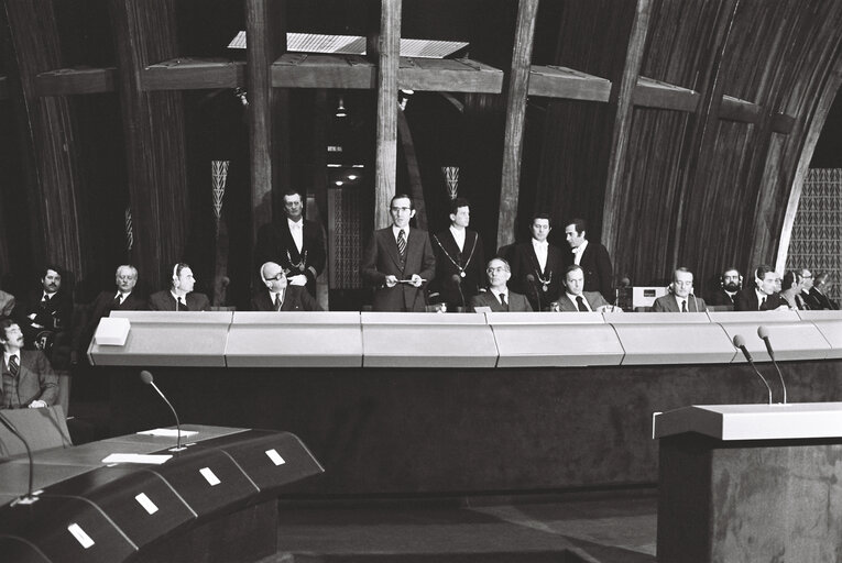 Photo 19 : President of Portugal António Ramalho EANES and EP President Emilio Colombo, in Strasbourg, November 1978.