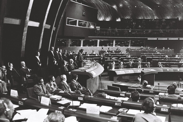 Photo 15 : President of Portugal António Ramalho EANES and EP President Emilio Colombo, in Strasbourg, November 1978.