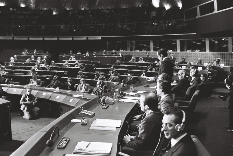 President of Portugal António Ramalho EANES and EP President Emilio Colombo, in Strasbourg, November 1978.