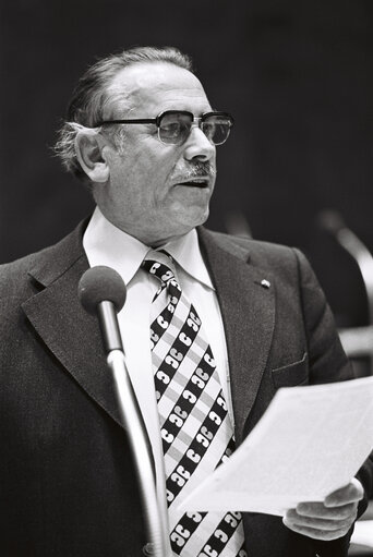 Suriet 2: Hans Edgar JAHN during a session in Luxembourg in February 1977