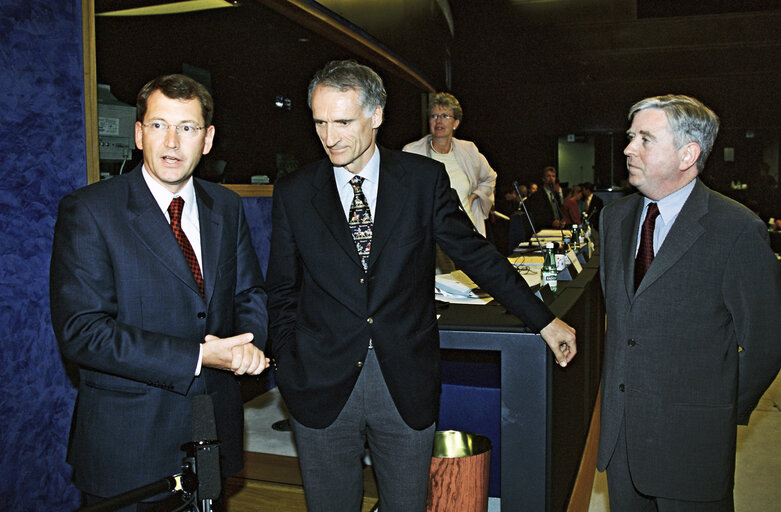 Fotogrāfija 2: EP President meets Bertel HAARDER, Danish Minister for European Affairs