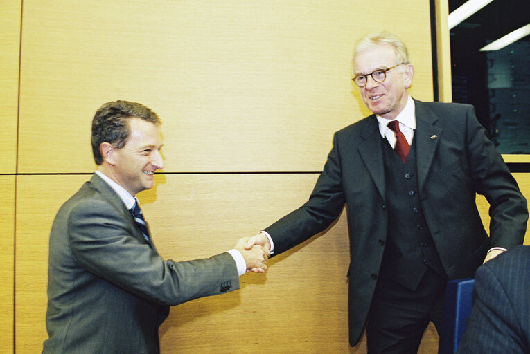 EPP group meeting with the French Minister for Agriculture Herve GAYMARD in Strasbourg