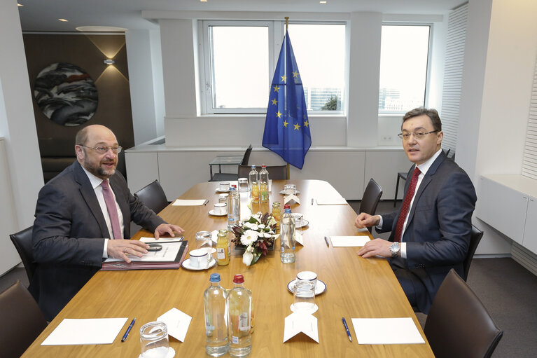 Zdjęcie 4: Martin SCHULZ, EP President, meets with Igor CORMAN, Speaker of the Moldovan Parliament