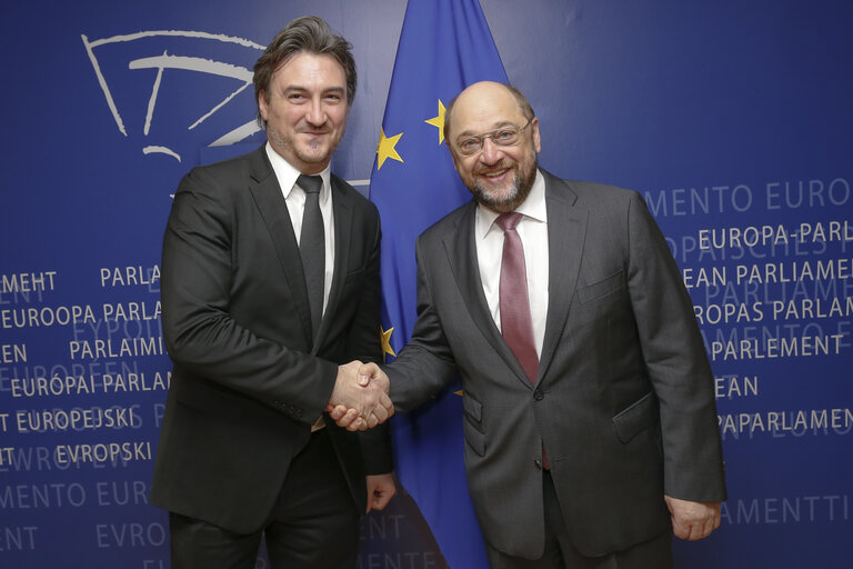 Billede 3: Martin SCHULZ - EP President meets with Antoine VAROQUIE - French Socialist candidate