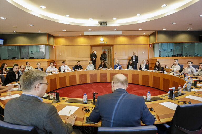 Martin SCHULZ - EP President with Students from Avi Primor