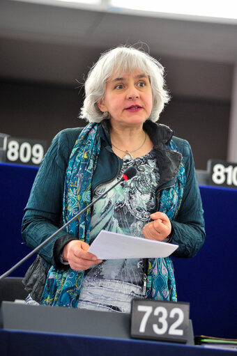 Φωτογραφία 4: Elisabeth SCHROEDTER in plenary session week 16 2014 in Strasbourg