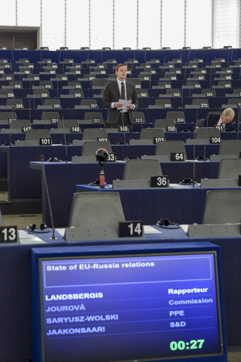 Plenary session week 24 2015 in Strasbourg- State of EU-Russia relations