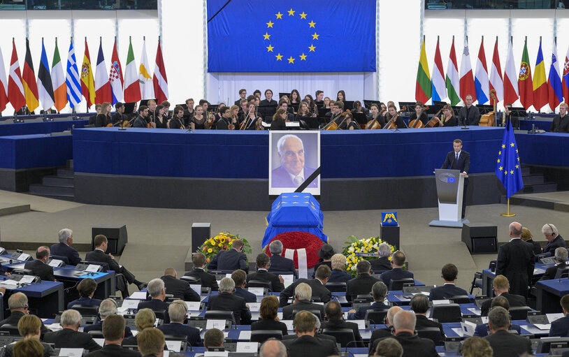 European Ceremony of Honour for Dr. Helmut KOHL - Emmanuel MACRON, President of the French Republic