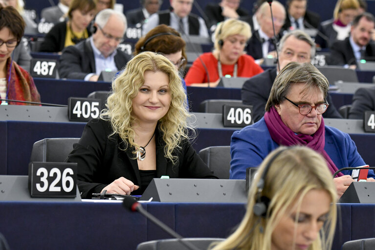 Fotogrāfija 5: Nadja HIRSCH in plenary session week 50 2017