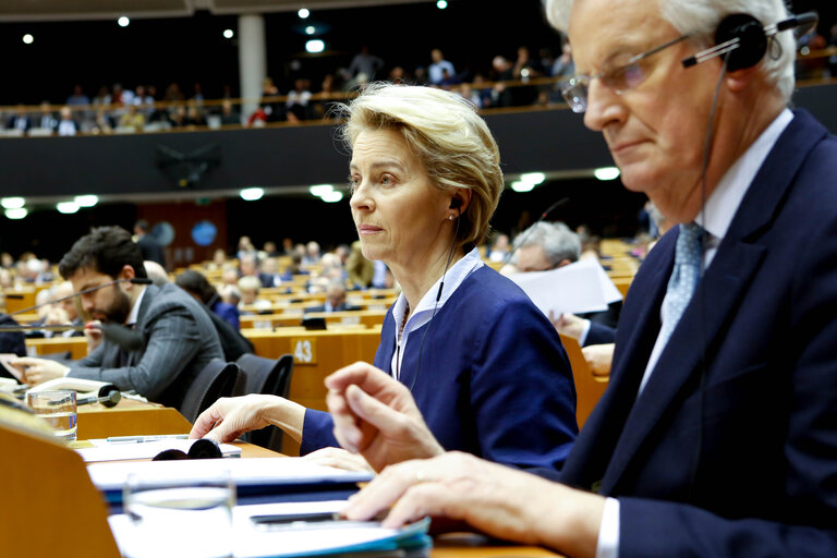 Fotogrāfija 1: EP Plenary session - Withdrawal Agreement of the United Kingdom of Great Britain and Northern Ireland from the European Union andthe European Atomic Energy Community