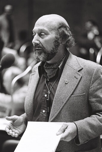 The delegue Cornelis LABAN during a session in Luxembourg in March 1977.