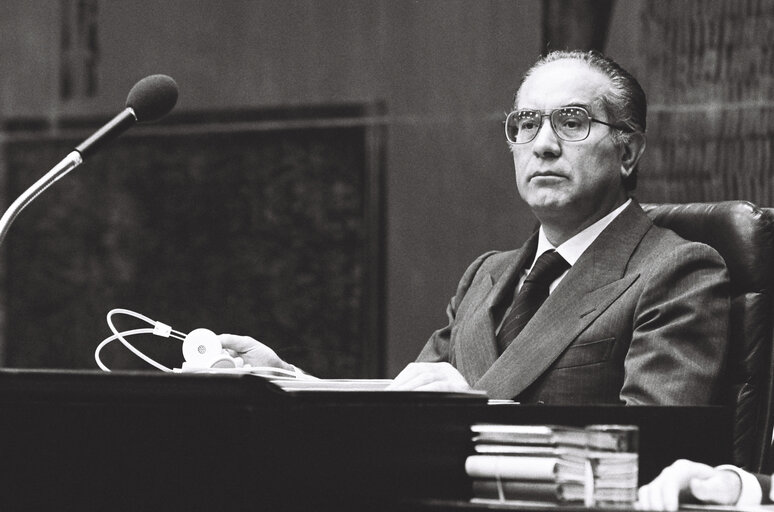 EP President during a session in Luxembourg in October 1978.