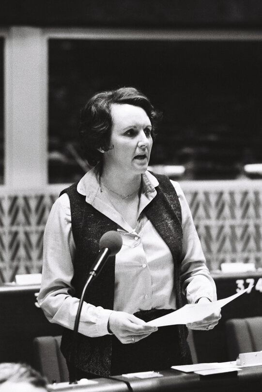 The MEP Simone M.M. MARTIN during a session in Strasbourg in March 1980.