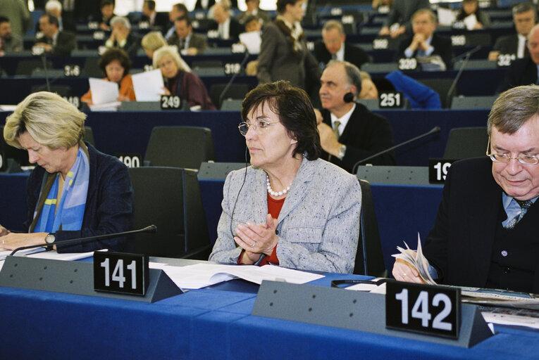 MEP Concepcio FERRER takes part in a plenary session in Strasbourg