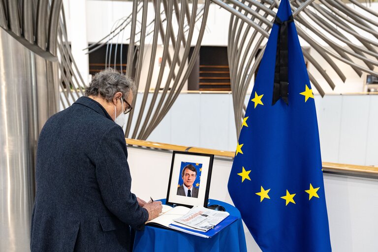 Book of condolence for David Sassoli, EP President (2019-2022)