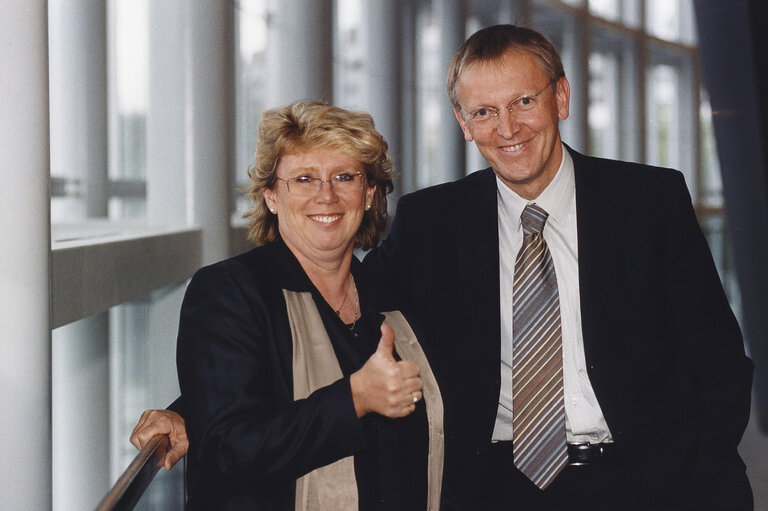 Lena EK and Janez POTOCNIK at the EP in Strasbourg.