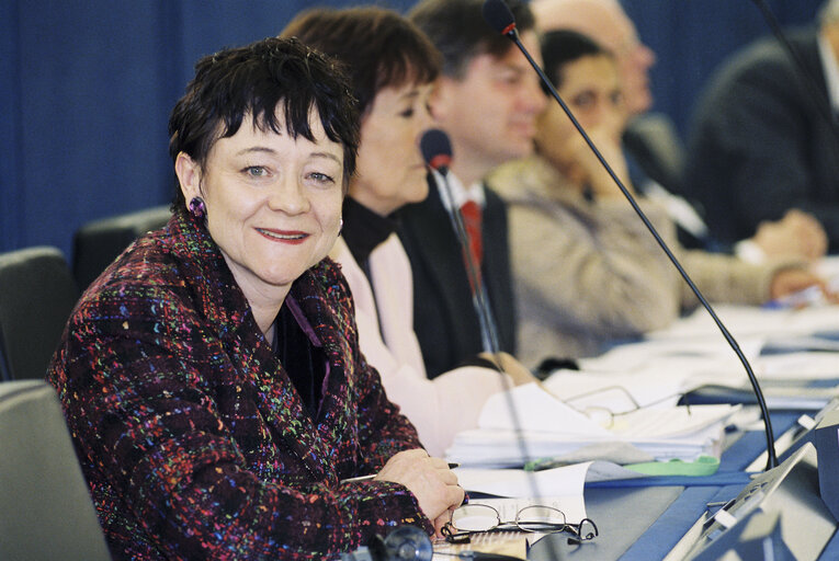 Portrait of Mep Baroness Sarah LUDFORD at the European Parliament in Strasbourg